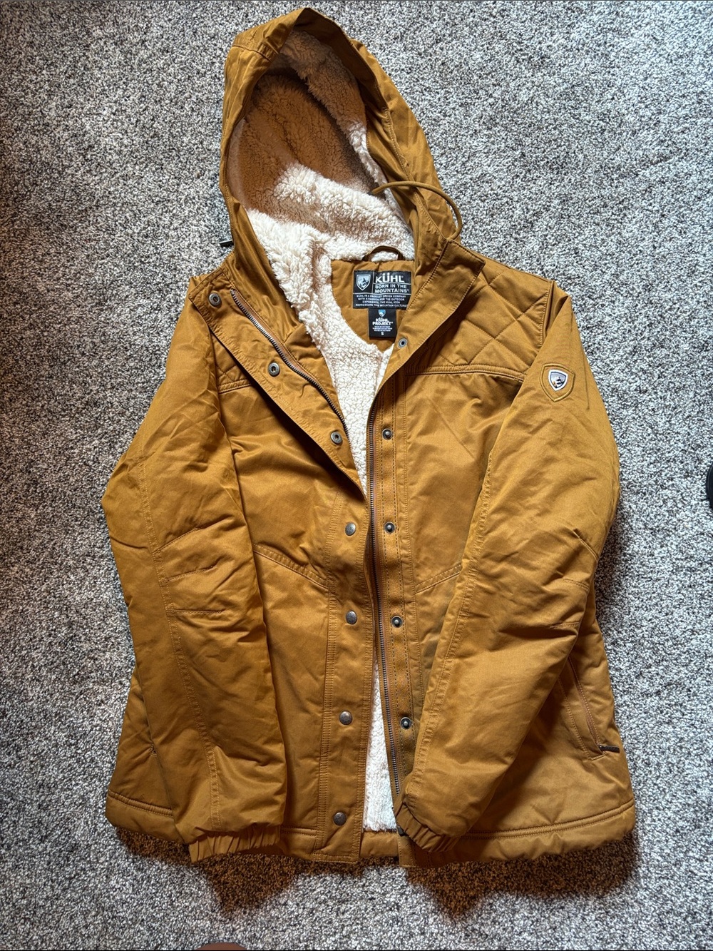 Kuhl Women's Hooded Celeste lined Jacket in Tuscan Sun